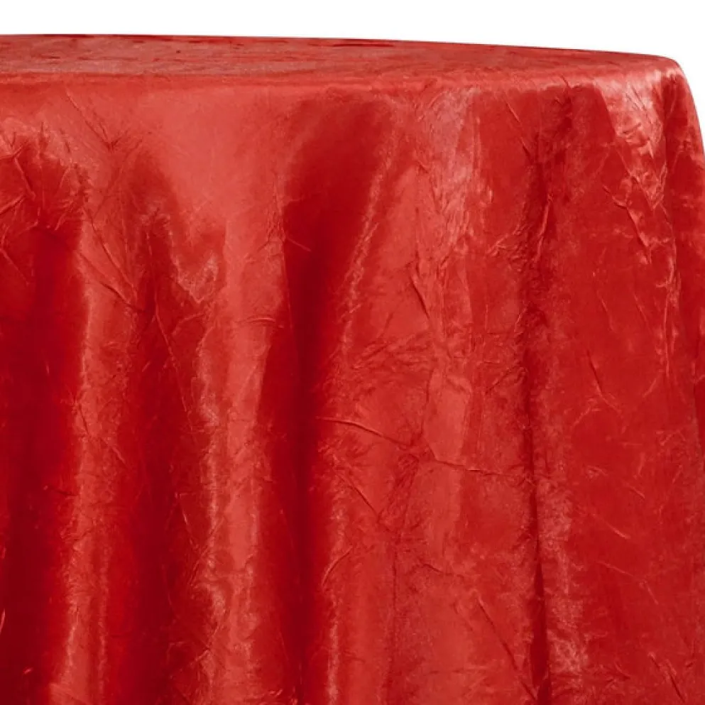 Crush Satin (Bichon) Table Linen in Red 190