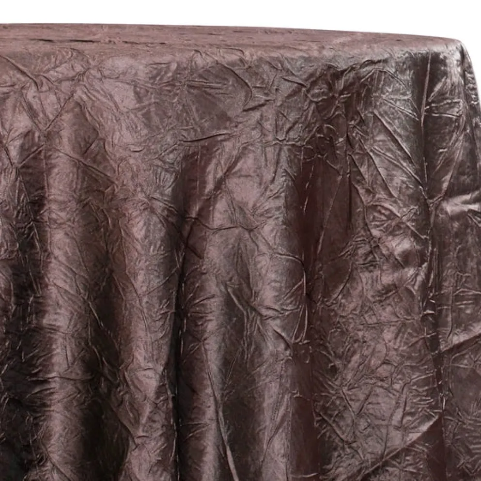 Crush Satin (Bichon) Table Linen in Brown 266