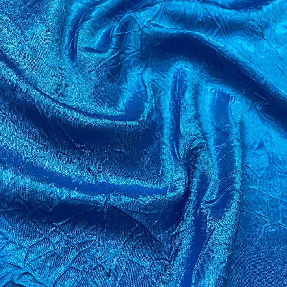 Crush Satin (Bichon) Table Linen in Turquoise 31