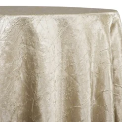 Crush Satin (Bichon) Table Linen in Bone