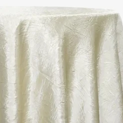 Crush Satin (Bichon) Table Linen in Ivory 112
