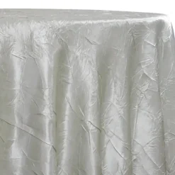 Crush Satin (Bichon) Table Linen in White 16