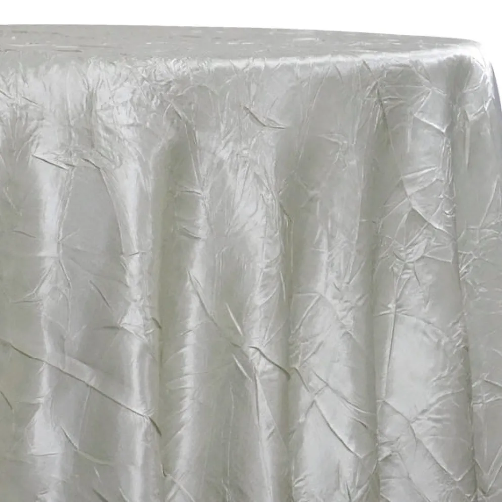Crush Satin (Bichon) Table Linen in White 16