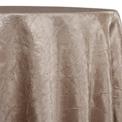 Crush Satin (Bichon) Table Linen in Khaki 021