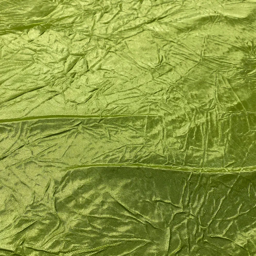Crush Satin (Bichon) Table Linen in Lime 37
