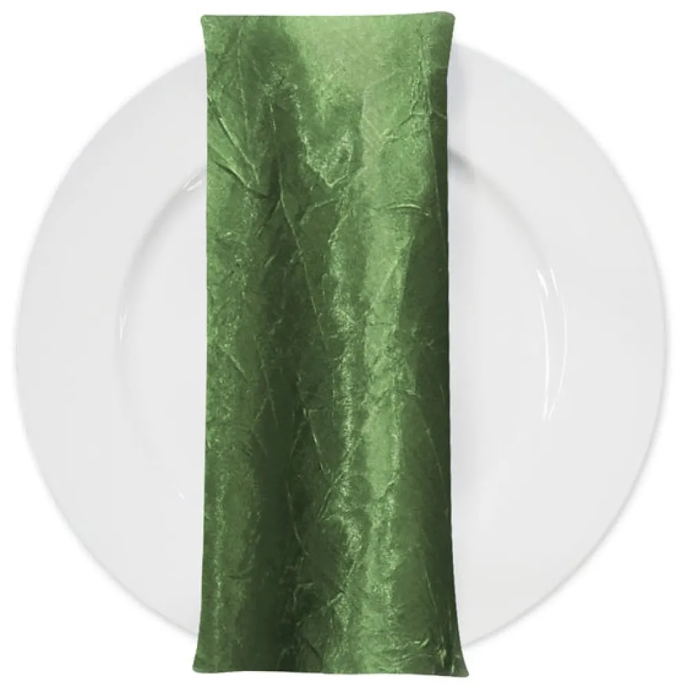 Crush Satin (Bichon) Table Napkin in Sage D 377