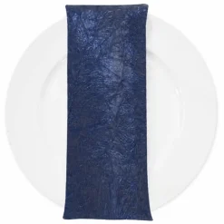 Crush Satin (Bichon) Table Napkin in Navy