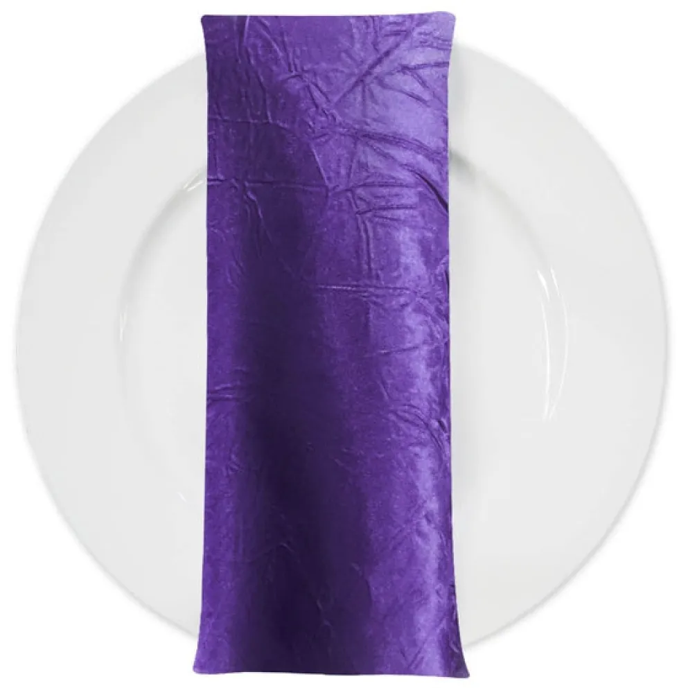 Crush Satin (Bichon) Table Napkin in Purple 658