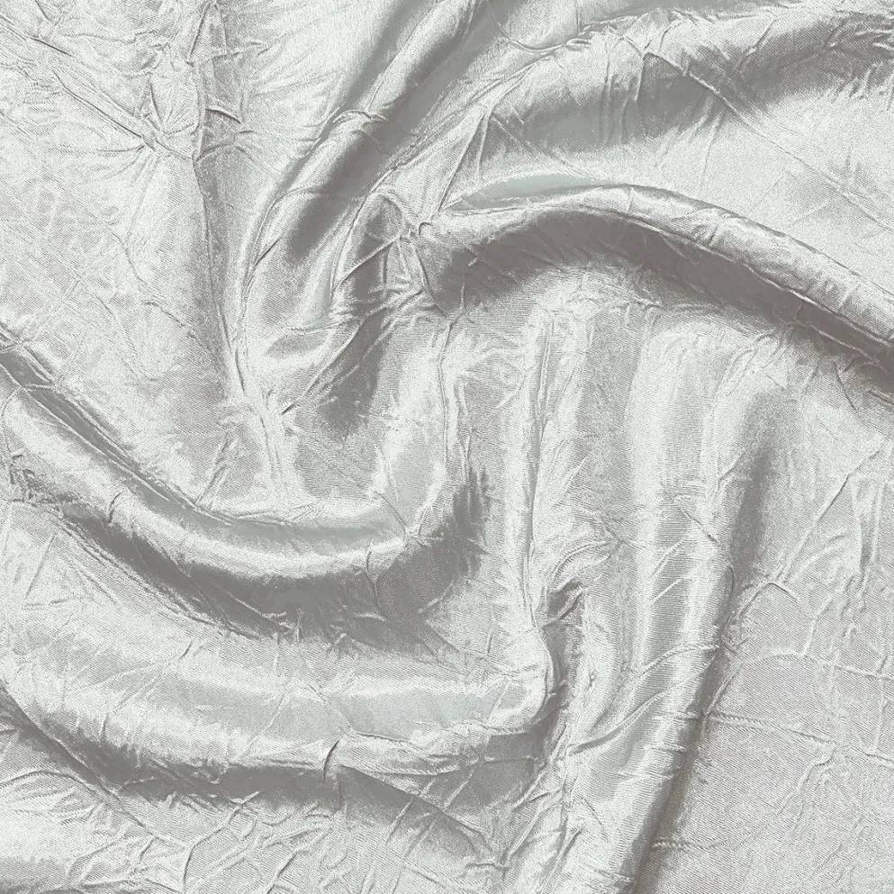 Crush Satin (Bichon) Table Napkin in White