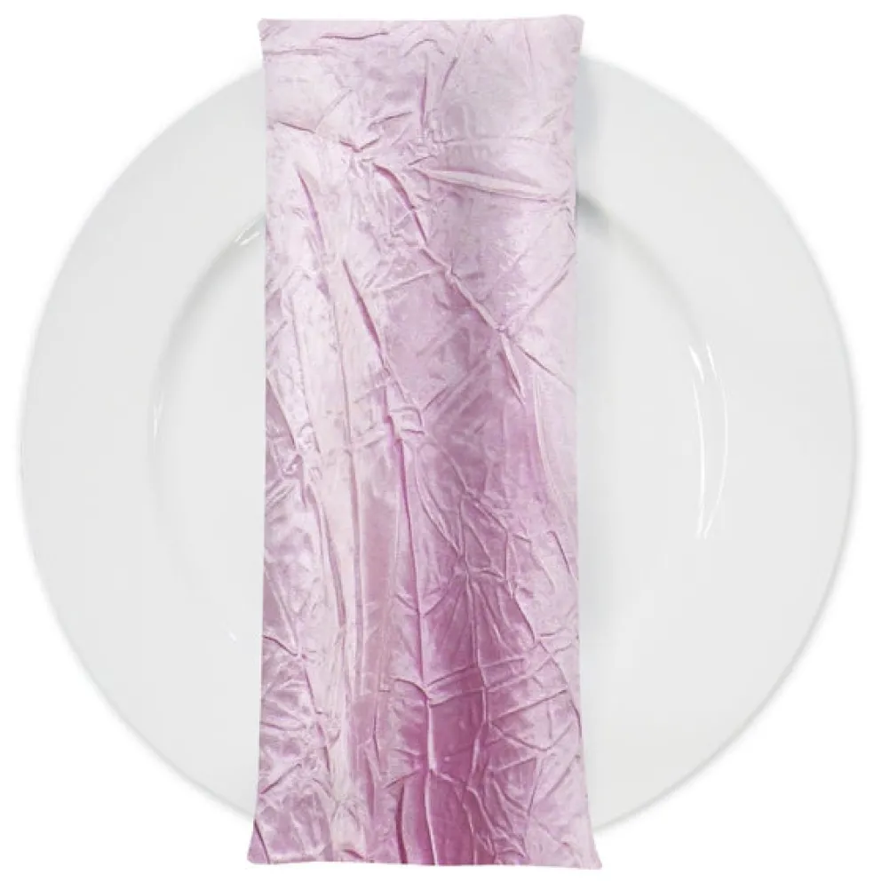 Crush Satin (Bichon) Table Napkin in Pink 156