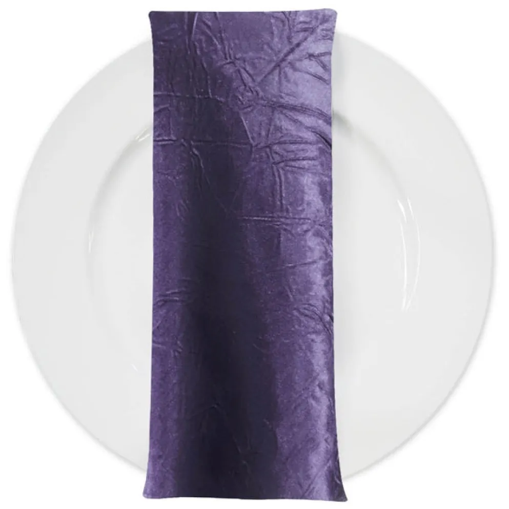 Crush Satin (Bichon) Table Napkin in Raisin 356