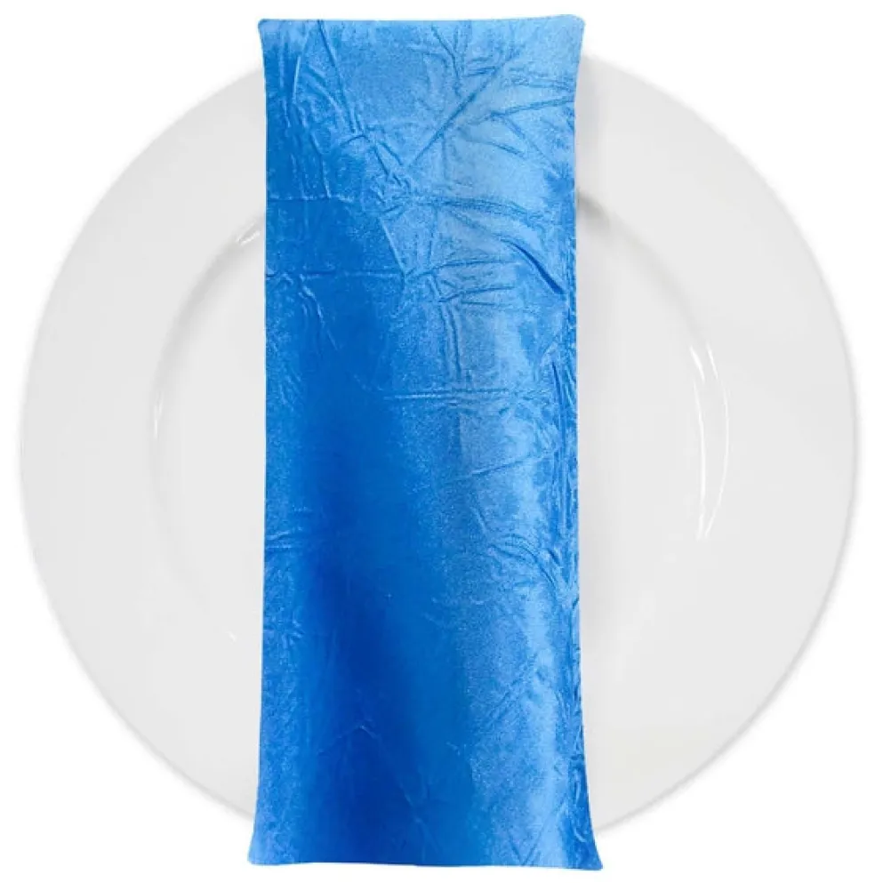 Crush Satin (Bichon) Table Napkin in Turquoise 31