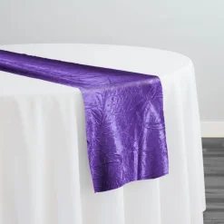 Crush Satin (Bichon) Table Runner in Purple 658