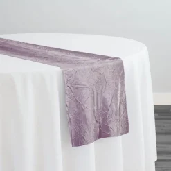 Crush Satin (Bichon) Table Runner in Mauve 055