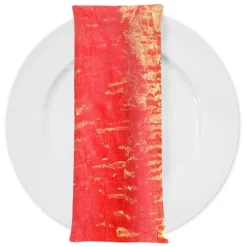 Crush Shimmer (Galaxy) Table Napkin in Tangerine