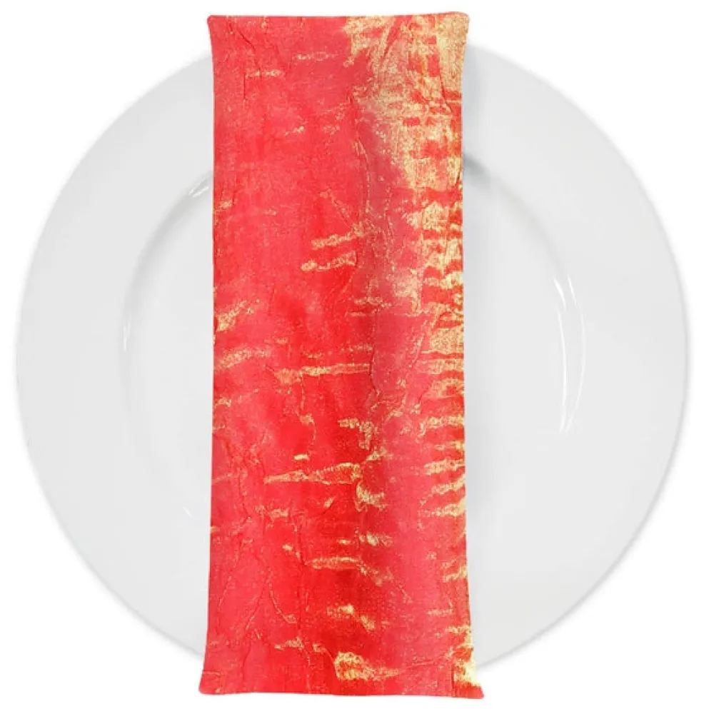 Crush Shimmer (Galaxy) Table Napkin in Tangerine