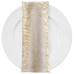 Crush Shimmer (Galaxy) Table Napkin in Ivory 18