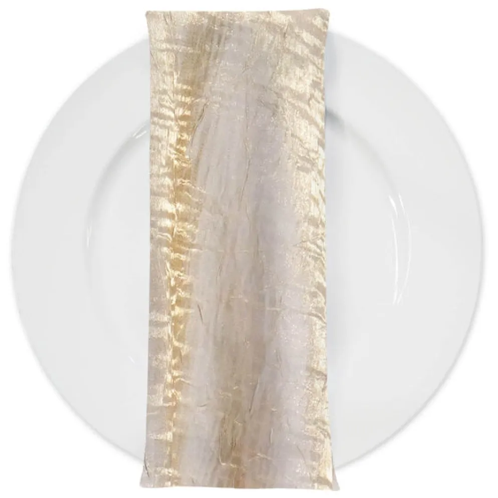Crush Shimmer (Galaxy) Table Napkin in Ivory 18
