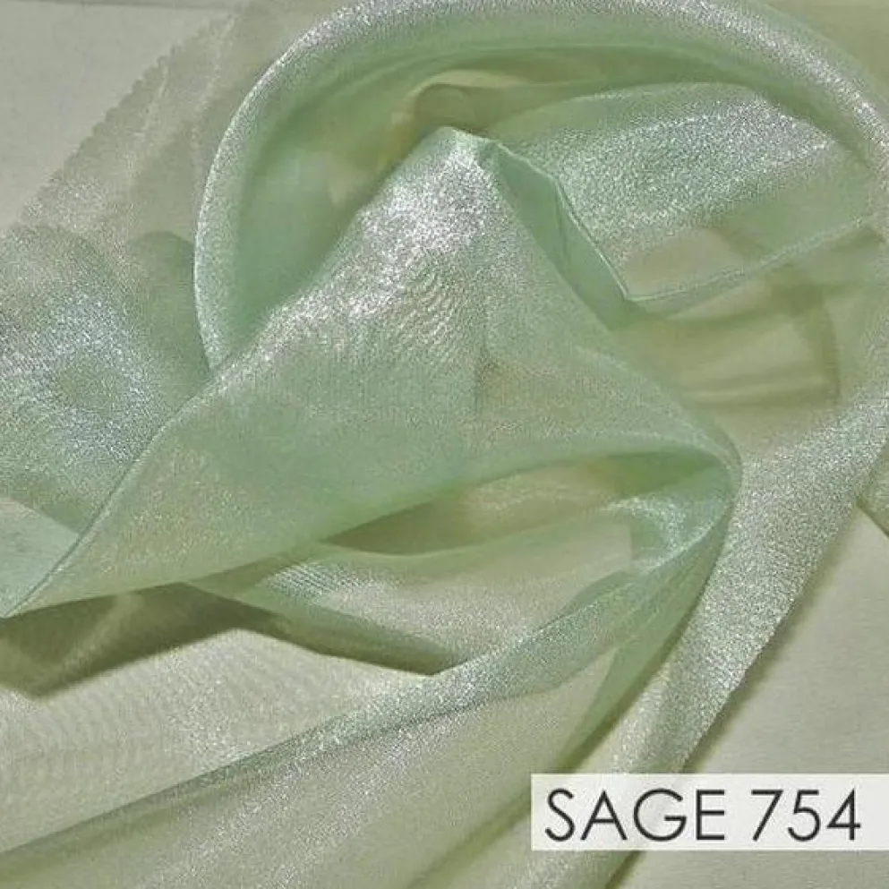 Crystal Organza Drapery Panels (58" Wide) / 64 Colors
