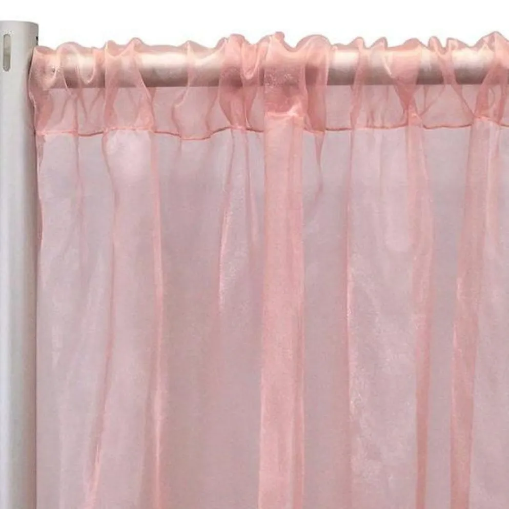 Crystal Organza Drapery Panels (58" Wide) / 64 Colors