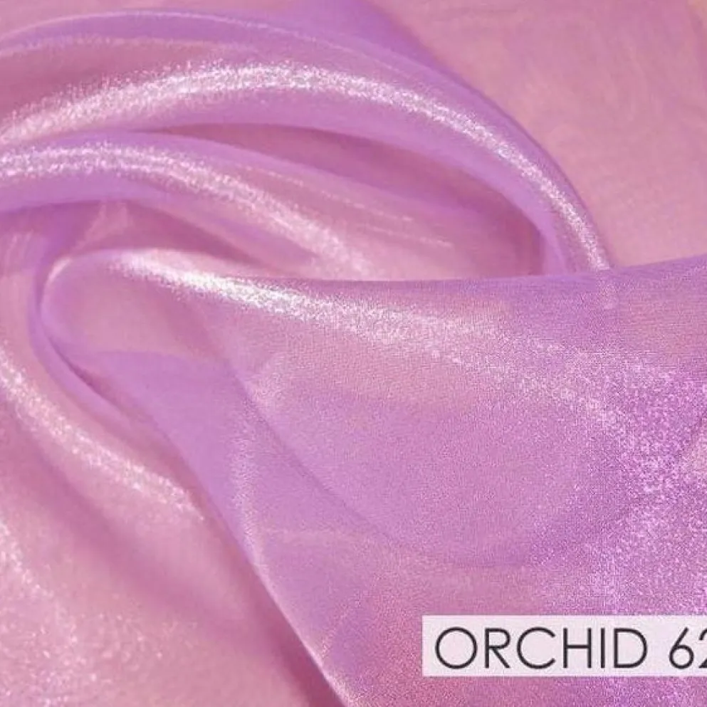 Crystal Organza Drapery Panels (58" Wide) / 64 Colors