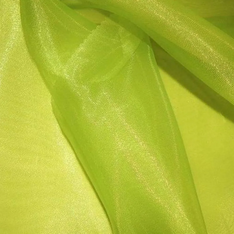 Crystal Organza Table Linen in Lime 314
