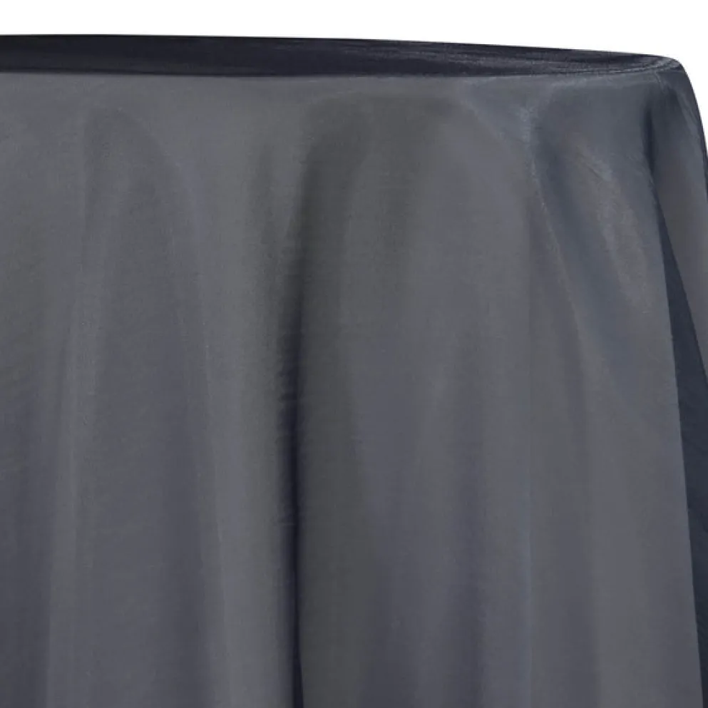 Crystal Organza Table Linen in Charcoal 765