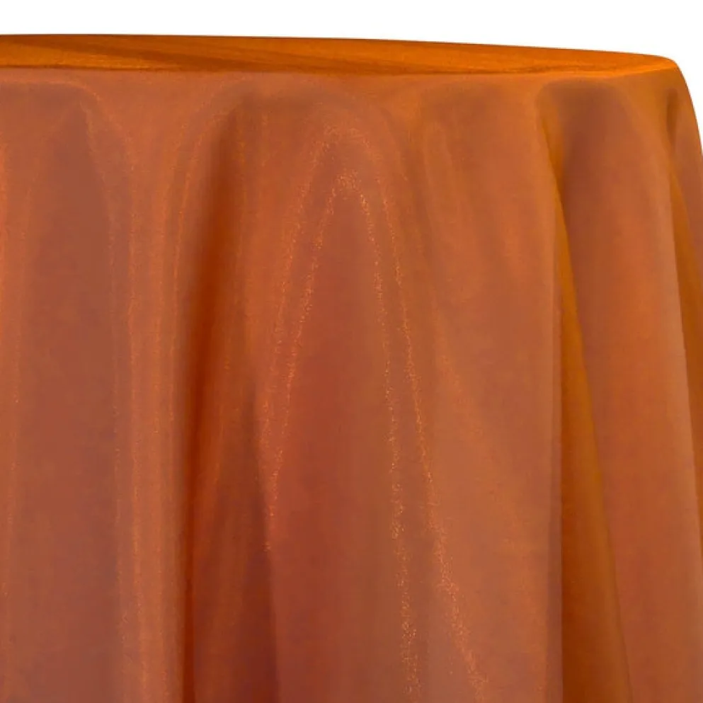Crystal Organza Table Linen in Rust 035
