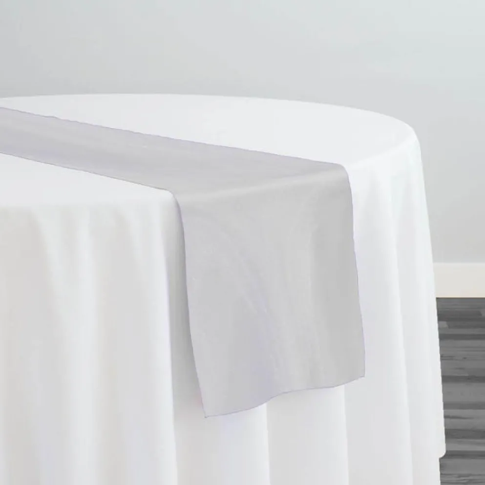 Crystal Organza Table Runner in Off White 250