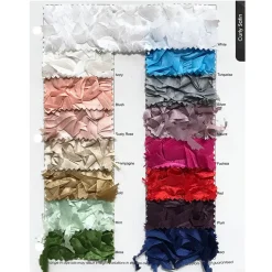 Curly Satin Table Linen In Dusty Rose