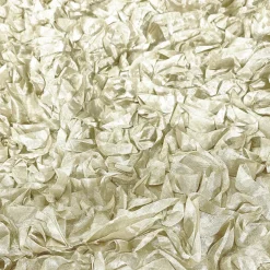 Curly Satin Table Linen In Ivory