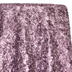 Curly Satin Table Linen In Mauve