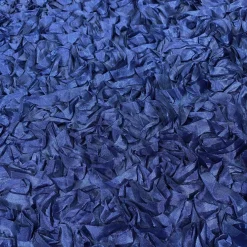 Curly Satin Table Linen In Navy