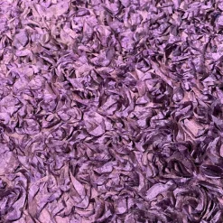 Curly Satin Table Linen In Plum