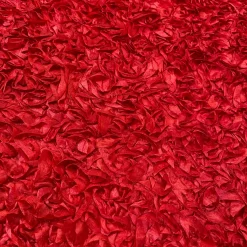 Curly Satin Table Linen In Red