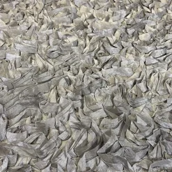 Curly Satin Table Linen In Silver