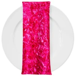 Curly Satin (w/ Poly Lining) Table Napkin in Fuchsia