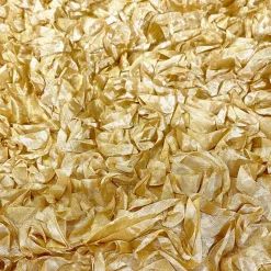 Curly Satin (w/ Poly Lining) Table Napkin in Gold