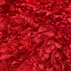 Curly Satin (w/ Poly Lining) Table Napkin in Red