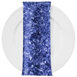 Curly Satin (w/ Poly Lining) Table Napkin in Royal