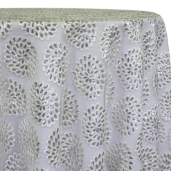 Dahlia Sequins Table Linen in White