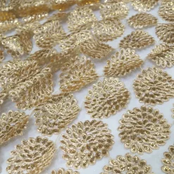 Dahlia Sequins Table Linen in Gold