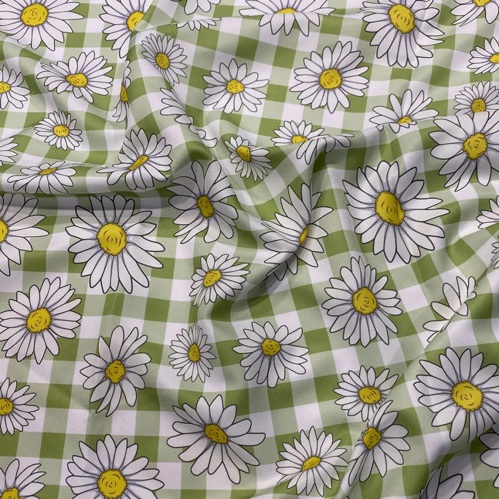 Daisy Checker (Poly Print) Table Linen