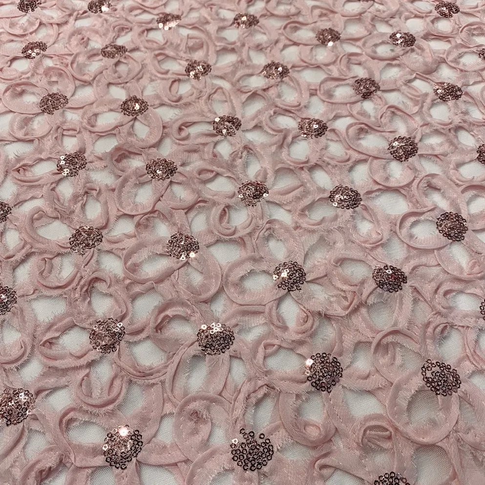 Daisy Sequins Table Linen in Blush