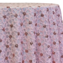 Daisy Sequins Table Linen in Blush