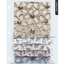 Daisy Sequins Table Linen in Ivory