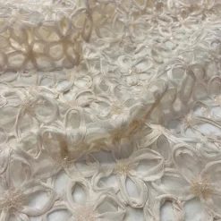 Daisy Sequins Table Linen in Ivory