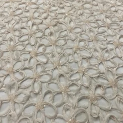 Daisy Sequins Table Runner in Ivory
