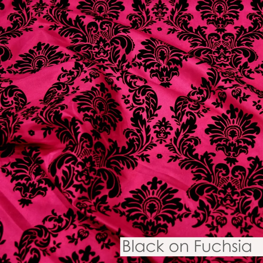 Damask Flocking Taffeta