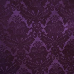 Damask Poly Table Linen in Raisin 1356